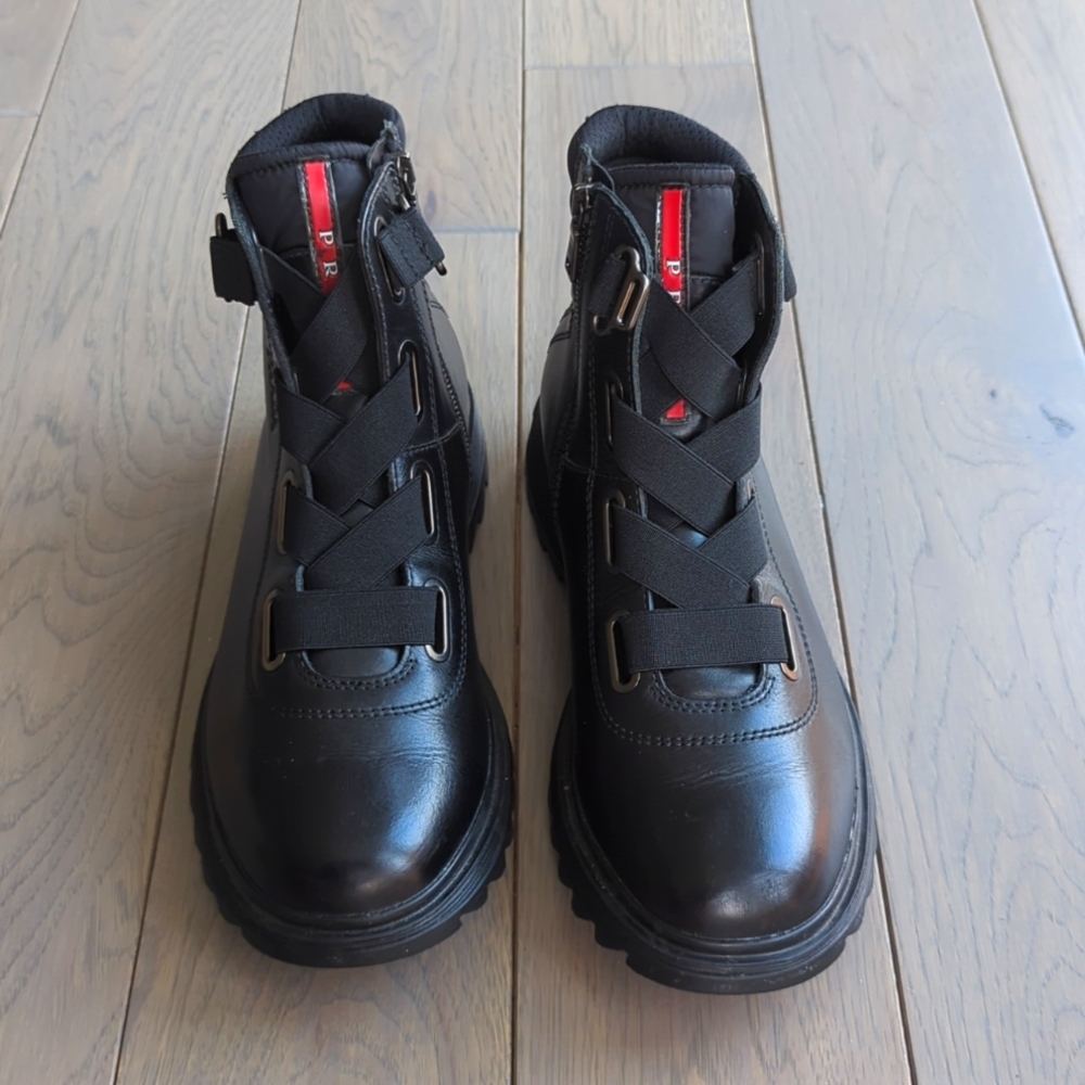 Prada Men's Black Leather Boots